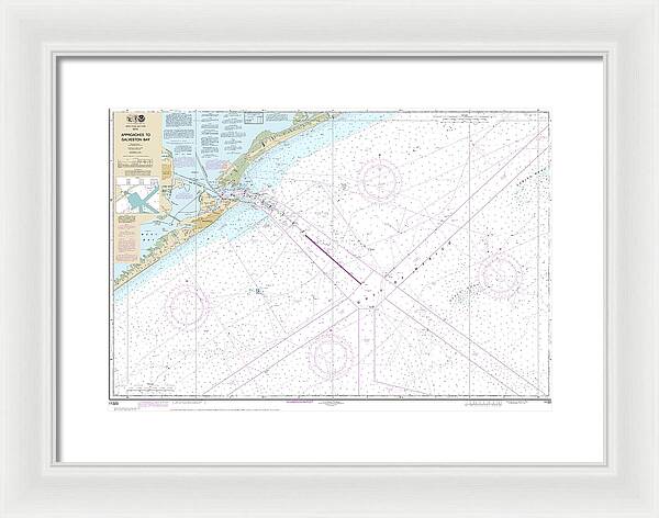 Nautical Chart-11323 Approaches-galveston Bay - Framed Print