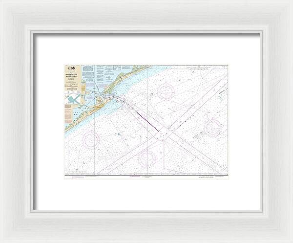 Nautical Chart-11323 Approaches-galveston Bay - Framed Print