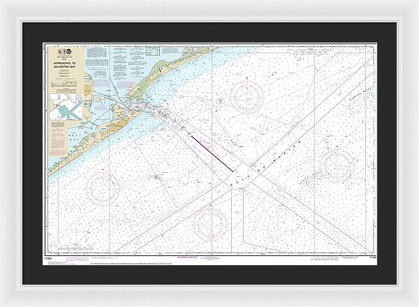 Nautical Chart-11323 Approaches-galveston Bay - Framed Print
