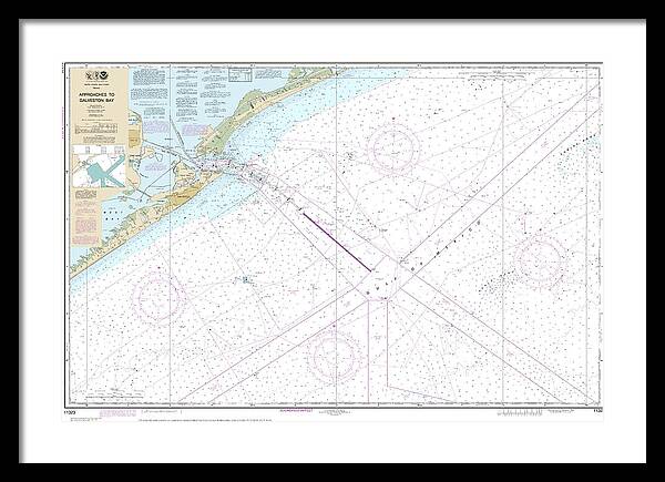 Nautical Chart-11323 Approaches-galveston Bay - Framed Print