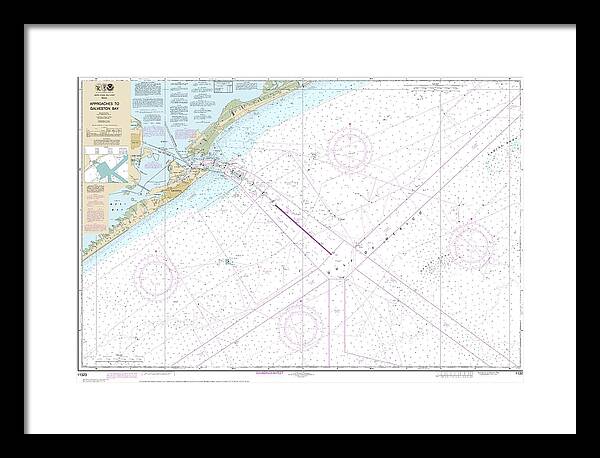 Nautical Chart-11323 Approaches-galveston Bay - Framed Print