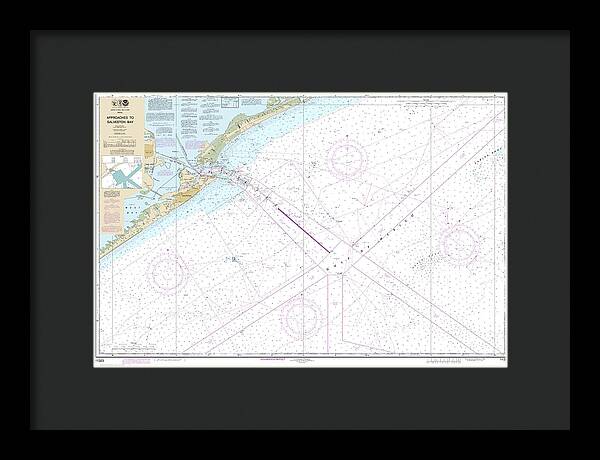 Nautical Chart-11323 Approaches-galveston Bay - Framed Print