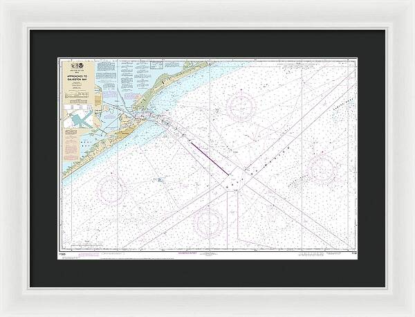 Nautical Chart-11323 Approaches-galveston Bay - Framed Print