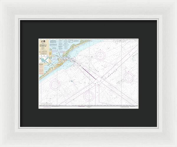 Nautical Chart-11323 Approaches-galveston Bay - Framed Print