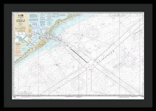 Nautical Chart-11323 Approaches-galveston Bay - Framed Print