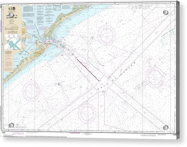 Nautical Chart-11323 Approaches-galveston Bay - Acrylic Print