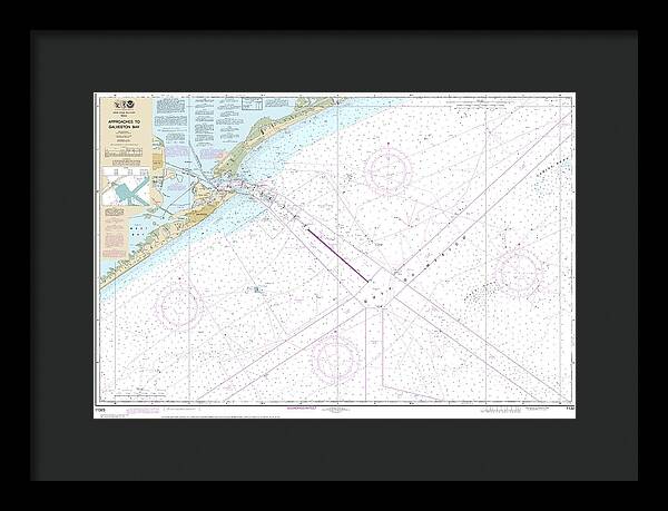 Nautical Chart-11323 Approaches-galveston Bay - Framed Print