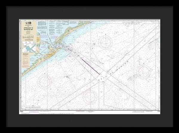 Nautical Chart-11323 Approaches-galveston Bay - Framed Print