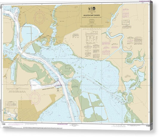 Nautical Chart-11328 Houston Ship Channel Atkinson Island-alexander Island - Acrylic Print