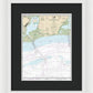 Nautical Chart-11341 Calcasieu Pass-sabine Pass - Framed Print