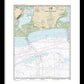 Nautical Chart-11341 Calcasieu Pass-sabine Pass - Framed Print