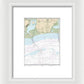 Nautical Chart-11341 Calcasieu Pass-sabine Pass - Framed Print