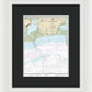 Nautical Chart-11341 Calcasieu Pass-sabine Pass - Framed Print