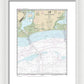 Nautical Chart-11341 Calcasieu Pass-sabine Pass - Framed Print