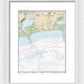 Nautical Chart-11341 Calcasieu Pass-sabine Pass - Framed Print