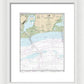 Nautical Chart-11341 Calcasieu Pass-sabine Pass - Framed Print