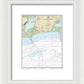 Nautical Chart-11341 Calcasieu Pass-sabine Pass - Framed Print