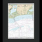 Nautical Chart-11341 Calcasieu Pass-sabine Pass - Framed Print