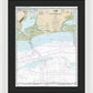 Nautical Chart-11341 Calcasieu Pass-sabine Pass - Framed Print
