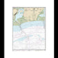 Nautical Chart-11341 Calcasieu Pass-sabine Pass - Framed Print