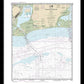 Nautical Chart-11341 Calcasieu Pass-sabine Pass - Framed Print