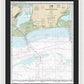 Nautical Chart-11341 Calcasieu Pass-sabine Pass - Framed Print