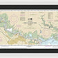 Nautical Chart-11343 Sabine-neches Rivers - Framed Print