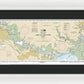 Nautical Chart-11343 Sabine-neches Rivers - Framed Print