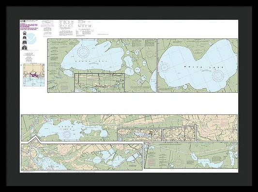 Nautical Chart-11348 Intracoastal Waterway Forked Island-ellender, Including The Mermantau River, Grand Lake-white Lake - Framed Print