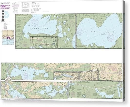 Nautical Chart-11348 Intracoastal Waterway Forked Island-ellender, Including The Mermantau River, Grand Lake-white Lake - Acrylic Print