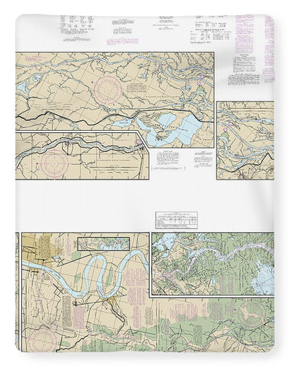 Nautical Chart-11354 Intracoastal Waterway Morgan City-port Allen, Including The Atchafalaya River - Blanket