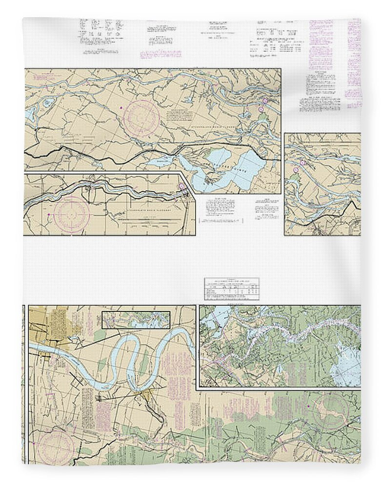 Nautical Chart-11354 Intracoastal Waterway Morgan City-port Allen, Including The Atchafalaya River - Blanket