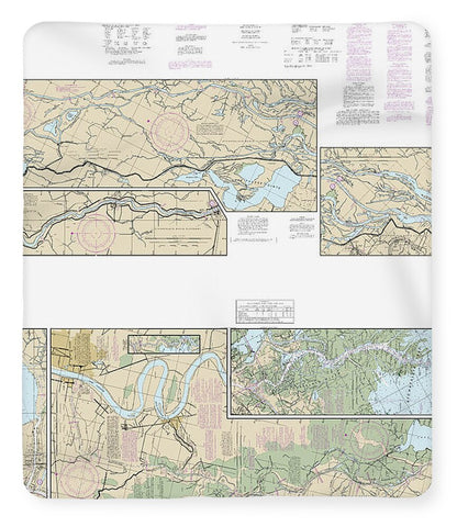 Nautical Chart-11354 Intracoastal Waterway Morgan City-port Allen, Including The Atchafalaya River - Blanket