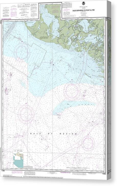 Nautical Chart-11356 Isles Dernieres-point Au Fer - Canvas Print