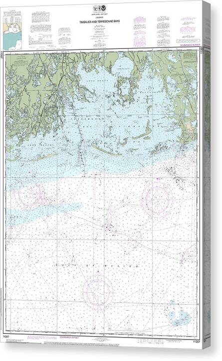 Nautical Chart-11357 Timbalier-terrebonne Bays - Canvas Print