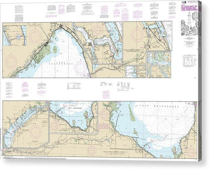 Nautical Chart-11428 Okeechobee Waterway St Lucie Inlet-fort Myers, Lake Okeechobee - Acrylic Print
