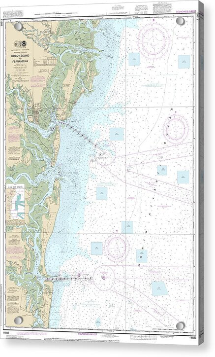 Nautical Chart-11502 Doboy Sound-fernadina - Acrylic Print