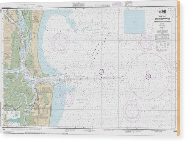 Nautical Chart-11503 St Marys Entrance Cumberland Sound-kings Bay - Wood Print