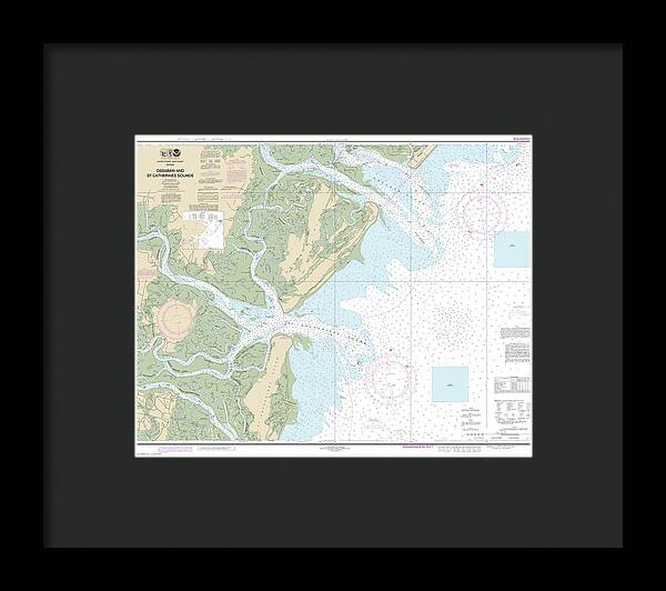 Nautical Chart-11511 Ossabaw-st Catherines Sounds - Framed Print