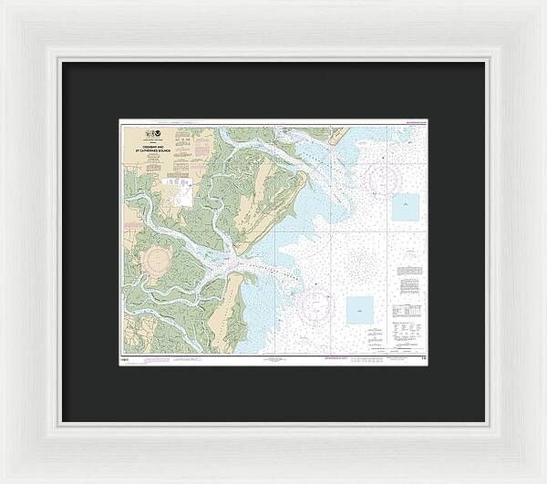 Nautical Chart-11511 Ossabaw-st Catherines Sounds - Framed Print