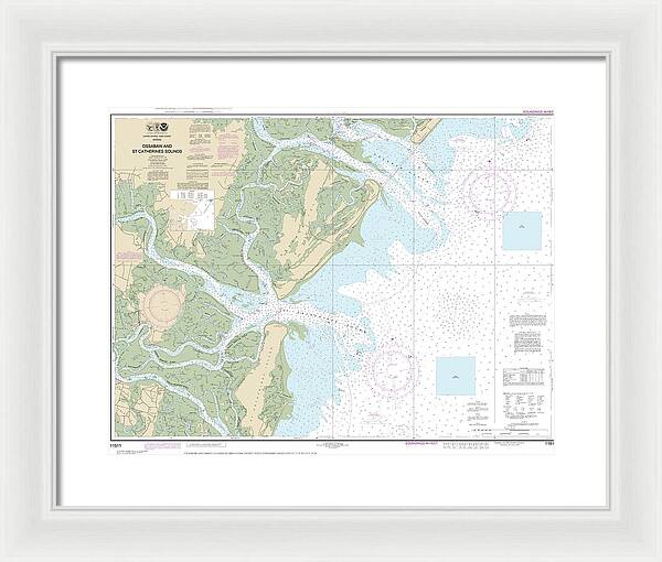 Nautical Chart-11511 Ossabaw-st Catherines Sounds - Framed Print