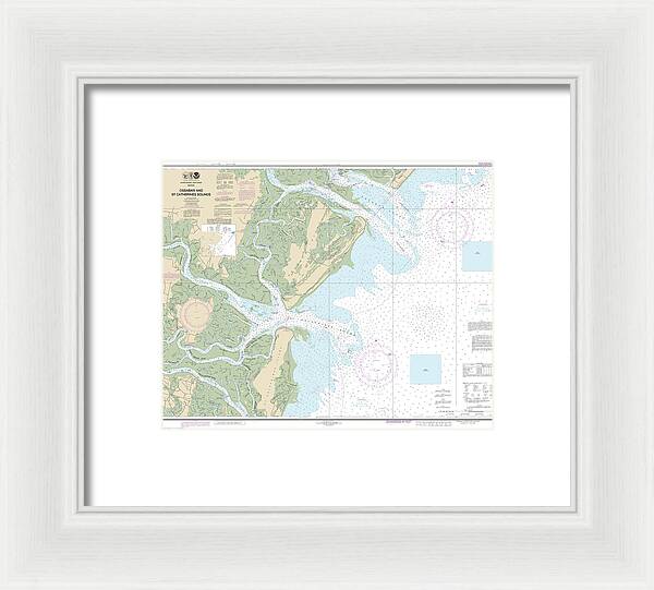 Nautical Chart-11511 Ossabaw-st Catherines Sounds - Framed Print
