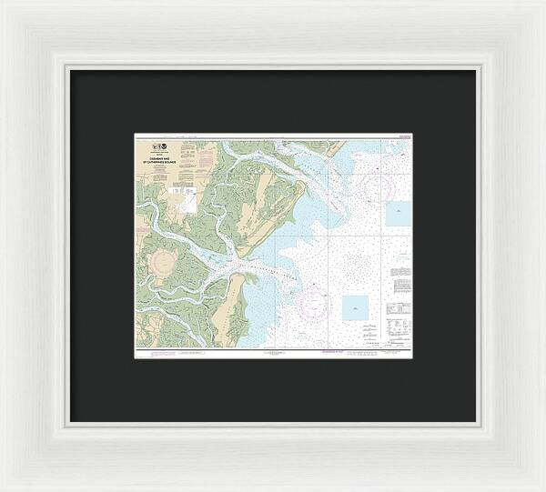 Nautical Chart-11511 Ossabaw-st Catherines Sounds - Framed Print