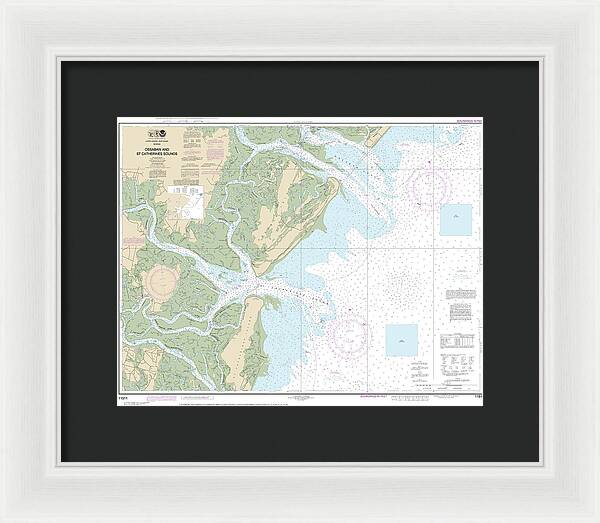 Nautical Chart-11511 Ossabaw-st Catherines Sounds - Framed Print