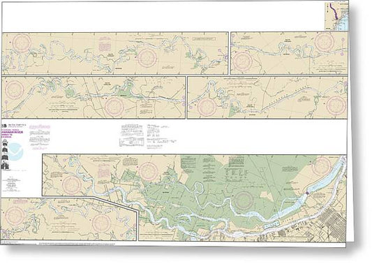 Nautical Chart-11514 Savannah River Savannah-brier Creek - Greeting Card