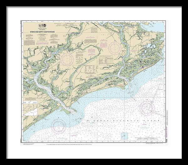 Nautical Chart-11522 Stono-north Edisto Rivers - Framed Print