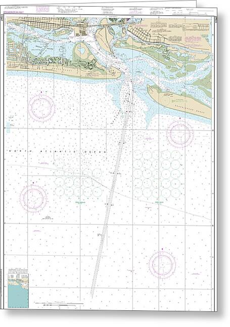 Nautical Chart-11547 Morehead City Harbor - Greeting Card