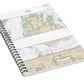 Nautical Chart-11553 Intracoastal Waterway Albermarle Sound-neuse River, Alligator River, Second Creek - Spiral Notebook