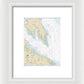 Nautical Chart-12233 Potomac River Chesapeake Bay-piney Point - Framed Print