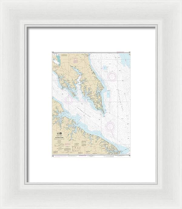 Nautical Chart-12233 Potomac River Chesapeake Bay-piney Point - Framed Print